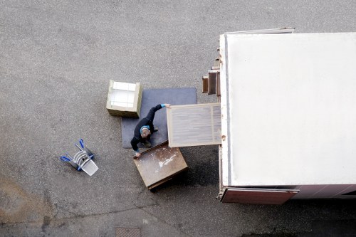 Local removals team preparing boxes for a move in Botanybay